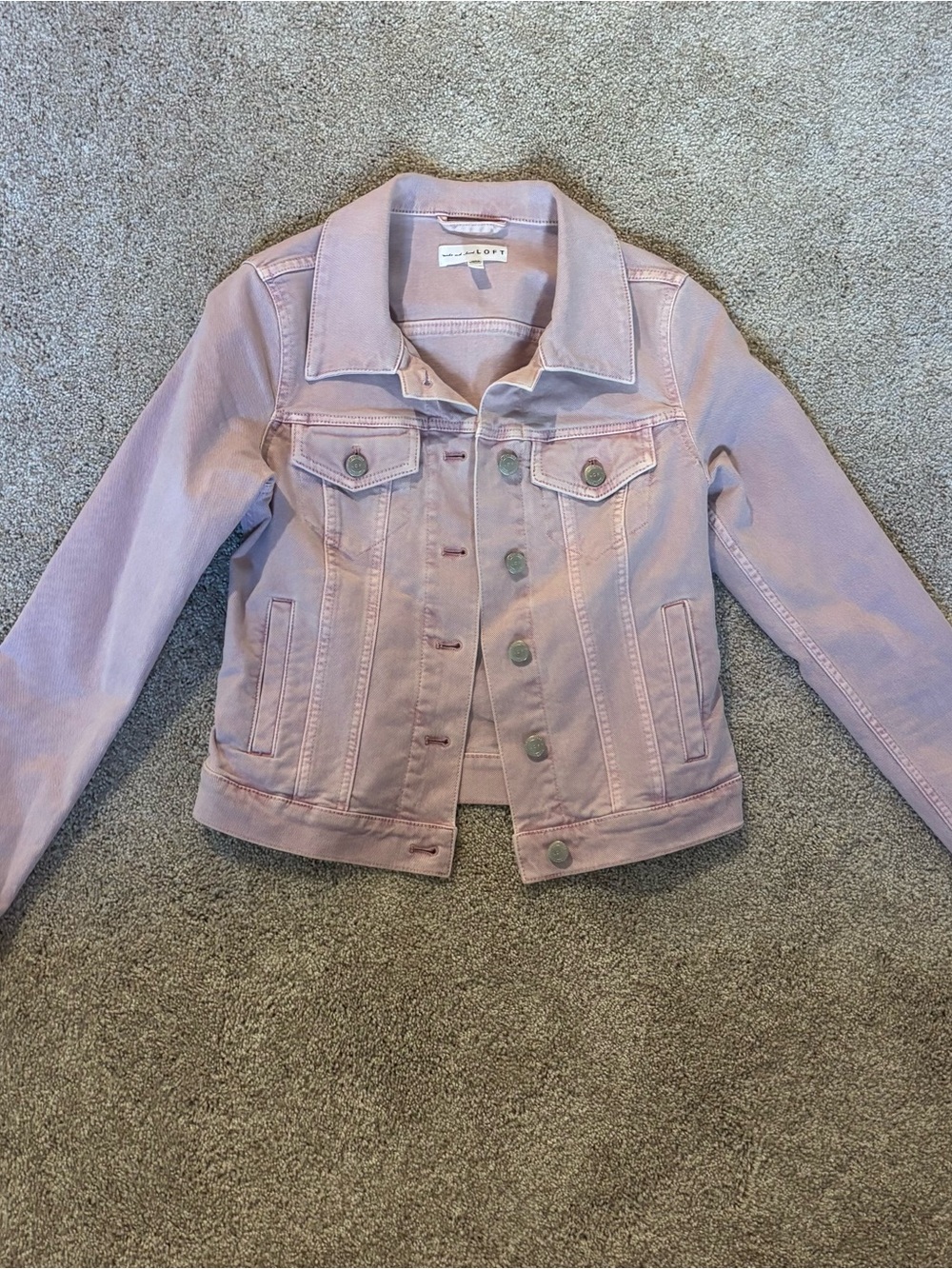 LOFT pink Denim Jacket - Women's Pastel pink Trucker